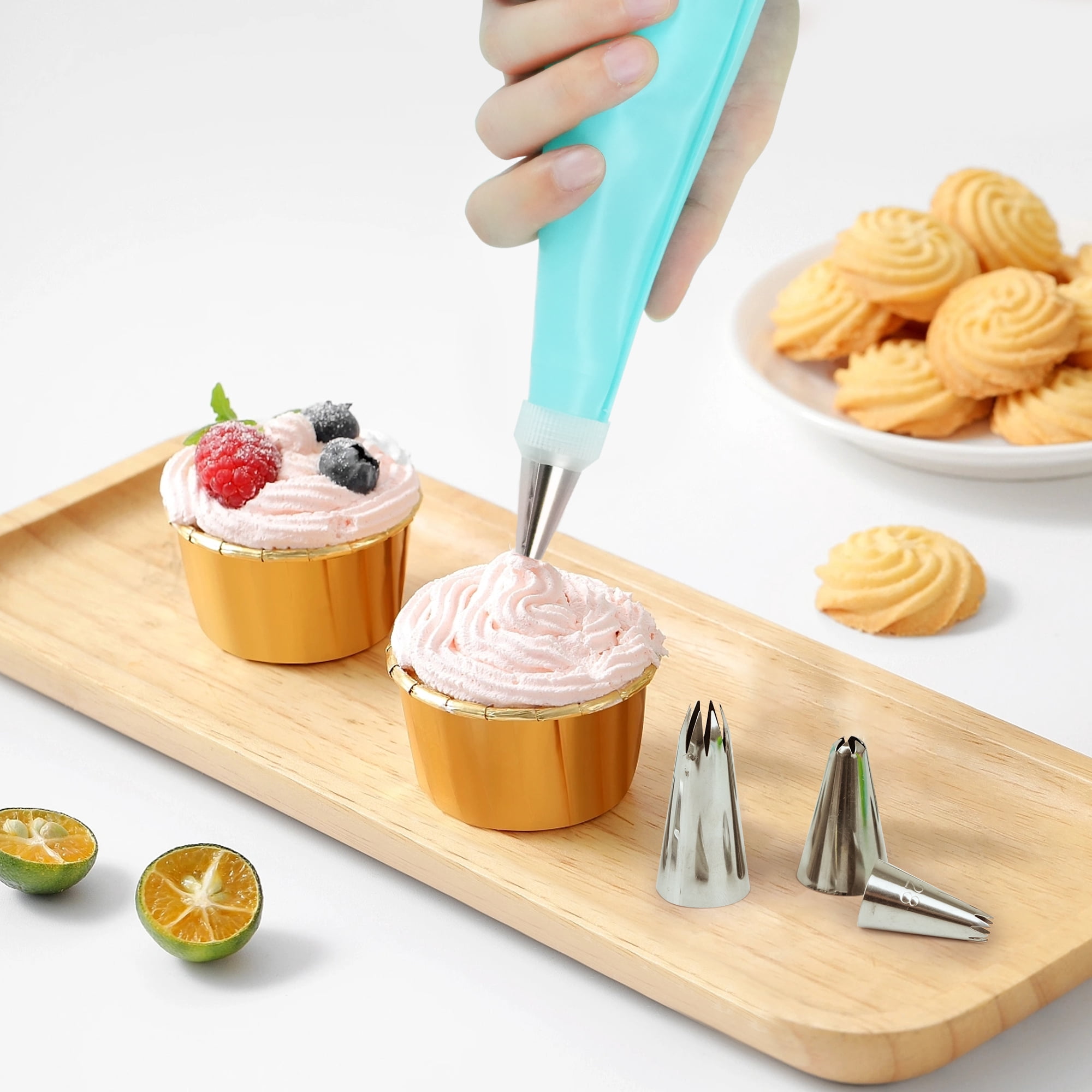 Piping Bags and Tips Set, BUSATIA 72 Pcs Cake Decorating Supplies Kit,Cake Decorating with Frosting Bags, 42 Icing Tips Pastry, Cookie, Cupcake and Baking Supplies, Easy Carry Storage Box