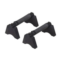 DimyFew 2 Pieces Wood Push up Bars Bracket Parallettes Bar for Fitness Floor Workout Black L