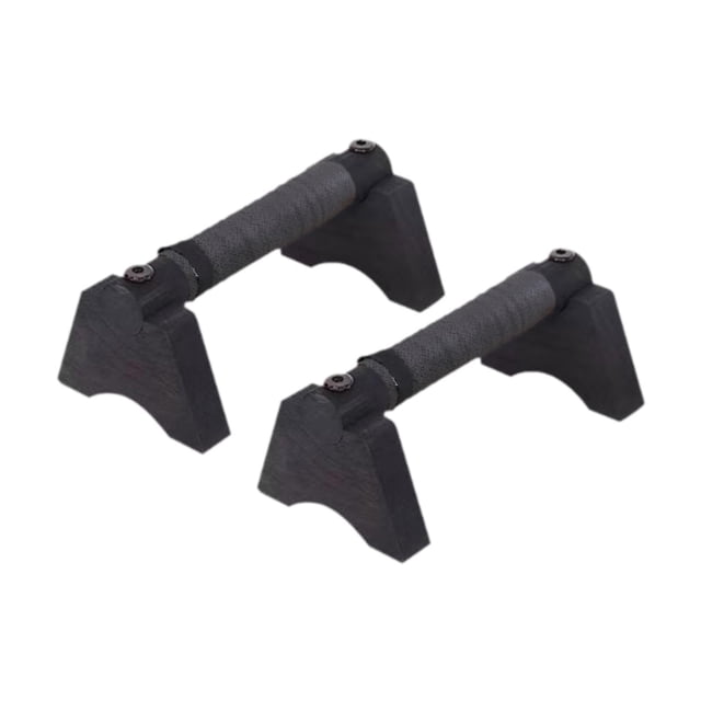 2 barras de flexiones de madera para adultos, estables y resistentes. Negro L