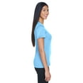 thumbnail image 3 of "UltraClub Ladies Cool & Dry Basic Performance T-Shirt, Columbia Blue - 2XL", 3 of 3