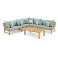 thumbnail image 2 of RST Brands Kooper 6 Piece Wood & Fabric Outdoor Sectional - Tikka Orange, 2 of 9
