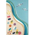 thumbnail image 1 of Momeni Rugs VERANVR-63BLU5080 Veranda Collection Contemporary Indoor Outdoor Area Rug, 5` X 8`, Blue, 1 of 1