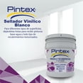 thumbnail image 2 of PINTEX Sellador Vinílico Blanco Linea 5x1 | Base Agua para Interiores y Exteriores | Mejora Adherencia y Reduce Porosidad | Fácil Aplicación | Sellador Vinílico Cubeta 19 Litros, 2 of 5
