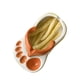 thumbnail image 2 of Plato De Cerámica Para Papas Fritas Chanclas Lindas Plato Para Papas Fritas Lindo Tazón De Cerámica Chanclas En Forma De Merienda Chip Salsa De Soja Plato Para Servir Plato De Tazón Naranja, 2 of 5