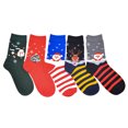 thumbnail image 1 of 5 Pairs New Christmas Series Socks Middle Tube Female Socks (Assorted Style), 1 of 9