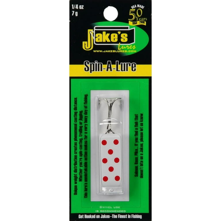 Jake's Spin 1/4 ounce White with Red, Spinnerbaits 