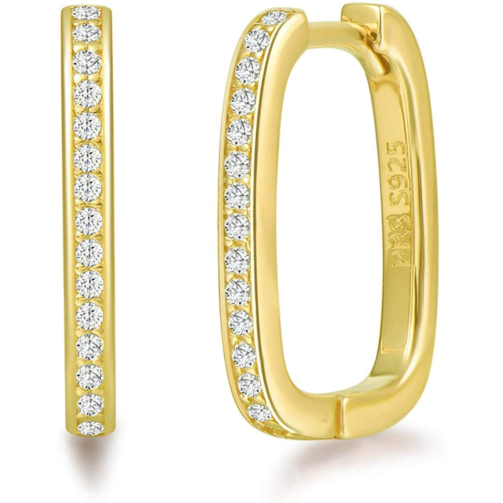 Gold plated sterling silver earrings deals