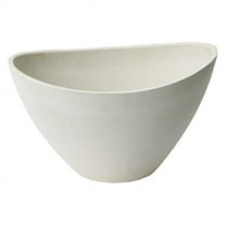 Valencia Planter with Wave Bowl - Whitestone - 16 x 12 x 10 in.