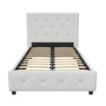 thumbnail image 5 of DHP Dakota Upholstered Platform Bed, Twin, White, 5 of 20