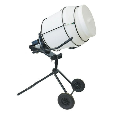 Kushlan Products 450DD-OD Moveable Pedestal Direct Drive Food Grade Mixer with Orange Outer Drum, Liner and Lid