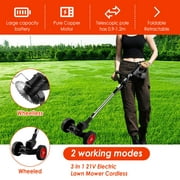 Say Goodbye to Overgrown Lawns with JLLOM Electric Weed Lawn Edger Eater - Cordless Grass String Trimmer Cutter, Powered by 2 Battery for Continuous Use
