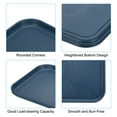 thumbnail image 3 of Uxcell Plastic Fast Food Serving Tray, 9.8" x 6.7" Reusable Cafeteria Serving Tray Dark Blue 3Pack, 3 of 6