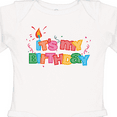 thumbnail image 4 of Inktastic It's My Birthday Letters Boys or Girls Long Sleeve Baby Bodysuit, 4 of 5