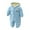 Blue, variant on NOKIO Unisex Baby Snowsuit Infant Cute Bear Hooded Winter Warm Jumpsuit Autumn/Winter Cute Cartoon Bear Hooded Zippered Jumpsuit Party Birthday Indoor And Outdoor