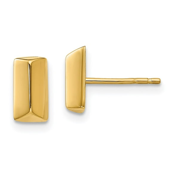 14K Polished Fancy Post Earrings