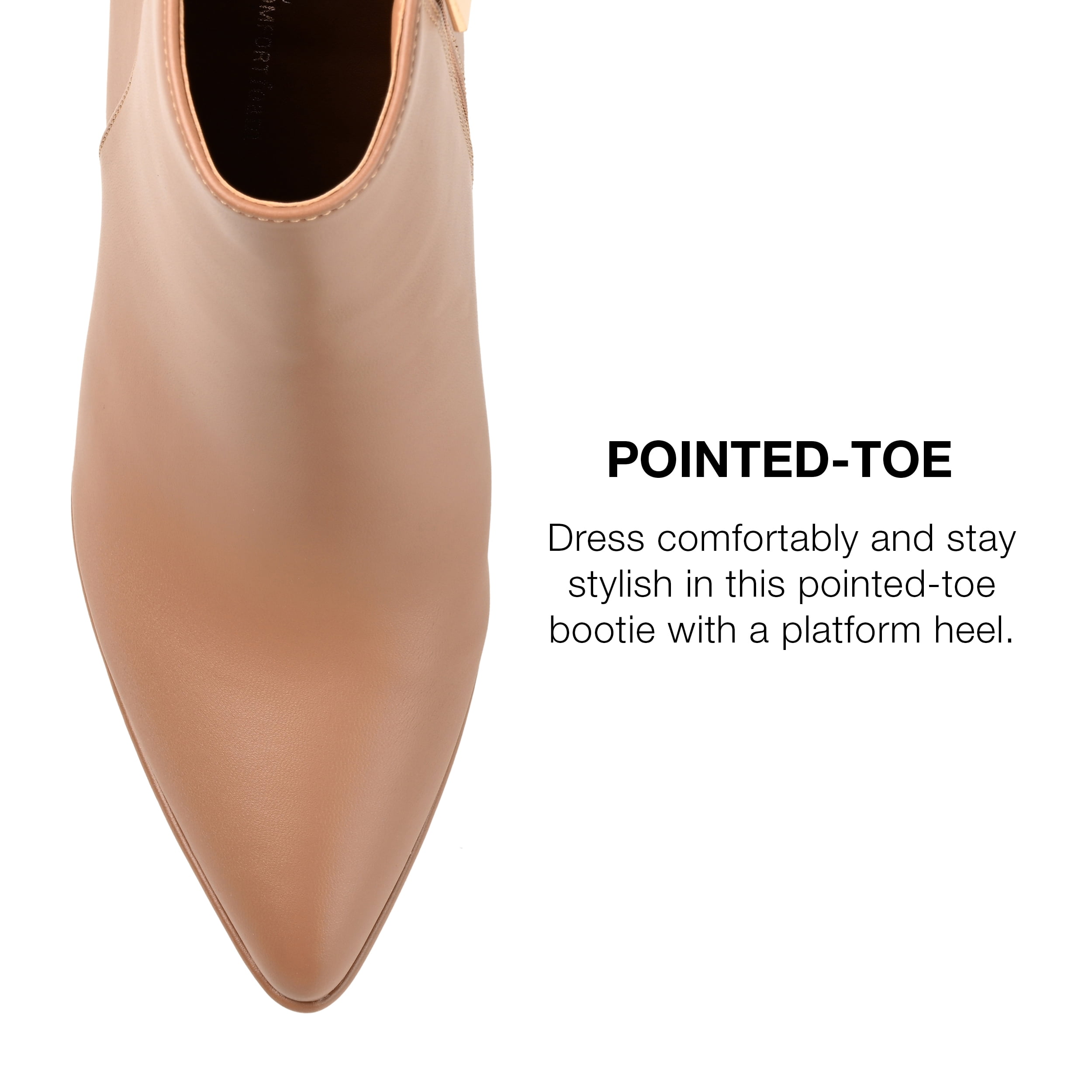 Journee Collection Womens Marnnie Pointed Toe Platform Ankle Booties