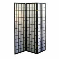 Room Divider Screen 3 Panel - Privacy Screen Foldable Partition - Natural Wood & Paper Decor