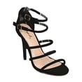 thumbnail image 1 of New Women Qupid Ara-152 Nubuck Open Toe Strappy Stiletto Sandal, 1 of 6