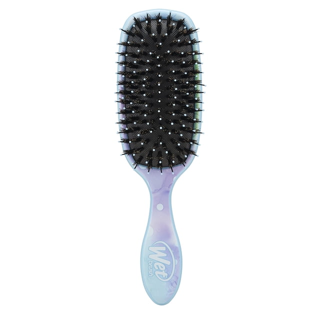 Wet Brush Shine Enhancer Paddle Brush Color Wash Splatter - Cepillo desenredante para el cabello con cerdas ultra suaves impregnadas con aceite de argán natural Desenreda brillante y alisa el cabello