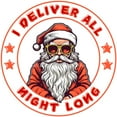 thumbnail image 2 of CafePress - Funny Santa Claus I Deliver All Night Long - Non-slip Rubber Mousepad, Gaming Mouse Pad, 2 of 5