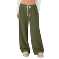 thumbnail image 2 of Hearthz Plush Pajama Pants Women Fuzzy Winter Warm Thermal Pajama Bottoms Women Wide Leg Drawstring Sleeping Pants Women, 2 of 7