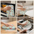 thumbnail image 5 of 6 Pcs Pioneer Flower Floral Print Pattern Funny Kitchen Towels, Microfiber Dish Towels, Kitchen Tea Towels Set 18" X 26", 5 of 6