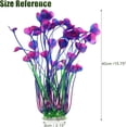 thumbnail image 5 of Decoraciones para peceras, plantas de plástico grandes, decoración de plantas artificiales para acuario, adorno seguro para todos los peces, 16 pulgadas (púrpura, 2 piezas), 5 of 5