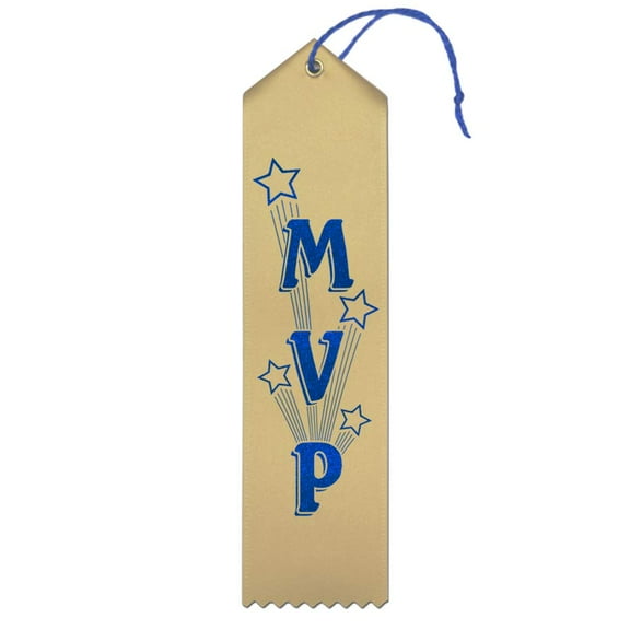 RibbonsNow MVP Award Ribbons - 25 Irish Gold Ribbons with Card & String