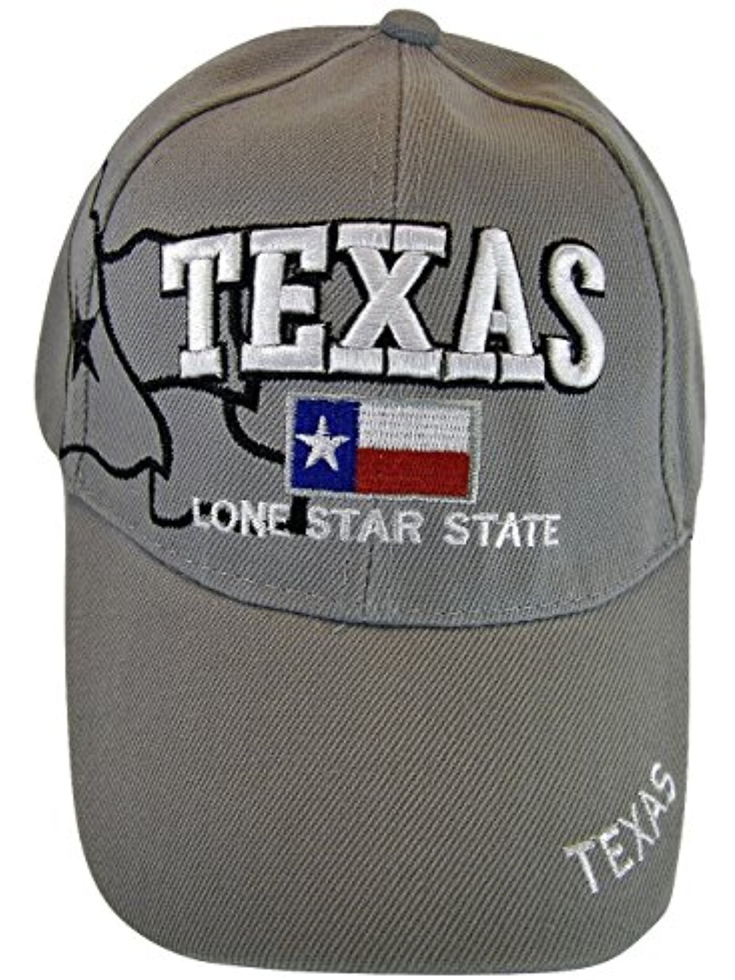 Texas Lone Star State Adjustable Baseball Cap (Gray)