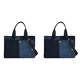 thumbnail image 1 of Bolso Bandolera Retro Mujer Contraste Color Denim Señoras Al Aire Libre Azul Oscuro Azul, 1 of 4