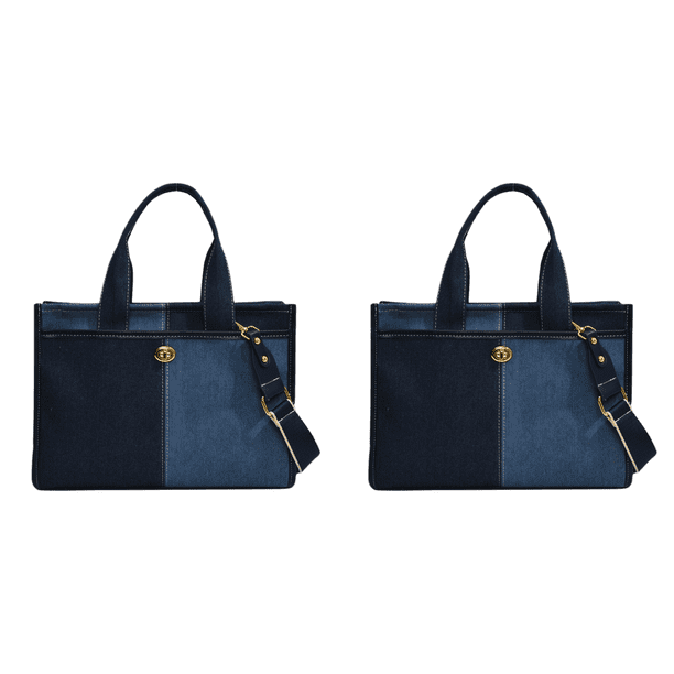 Bolso Bandolera Retro Mujer Contraste Color Denim Señoras Al Aire Libre Azul Oscuro Azul