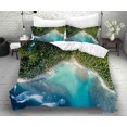 thumbnail image 2 of 3D Azul Bosque Marino Paisaje Funda de edredón Set Ropa de Cama Funda Nórdica, 2 of 3