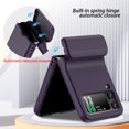 thumbnail image 3 of for Samsung Galaxy Z Flip 4 Frosted Case Cover, Heavy Duty Card Slot Slim Hard Rugged Hinge Covered Case Hinge Protective Full Coverage Case Armor for Samsung Galaxy Z Flip 4 5G, Darkpurple, 3 of 7
