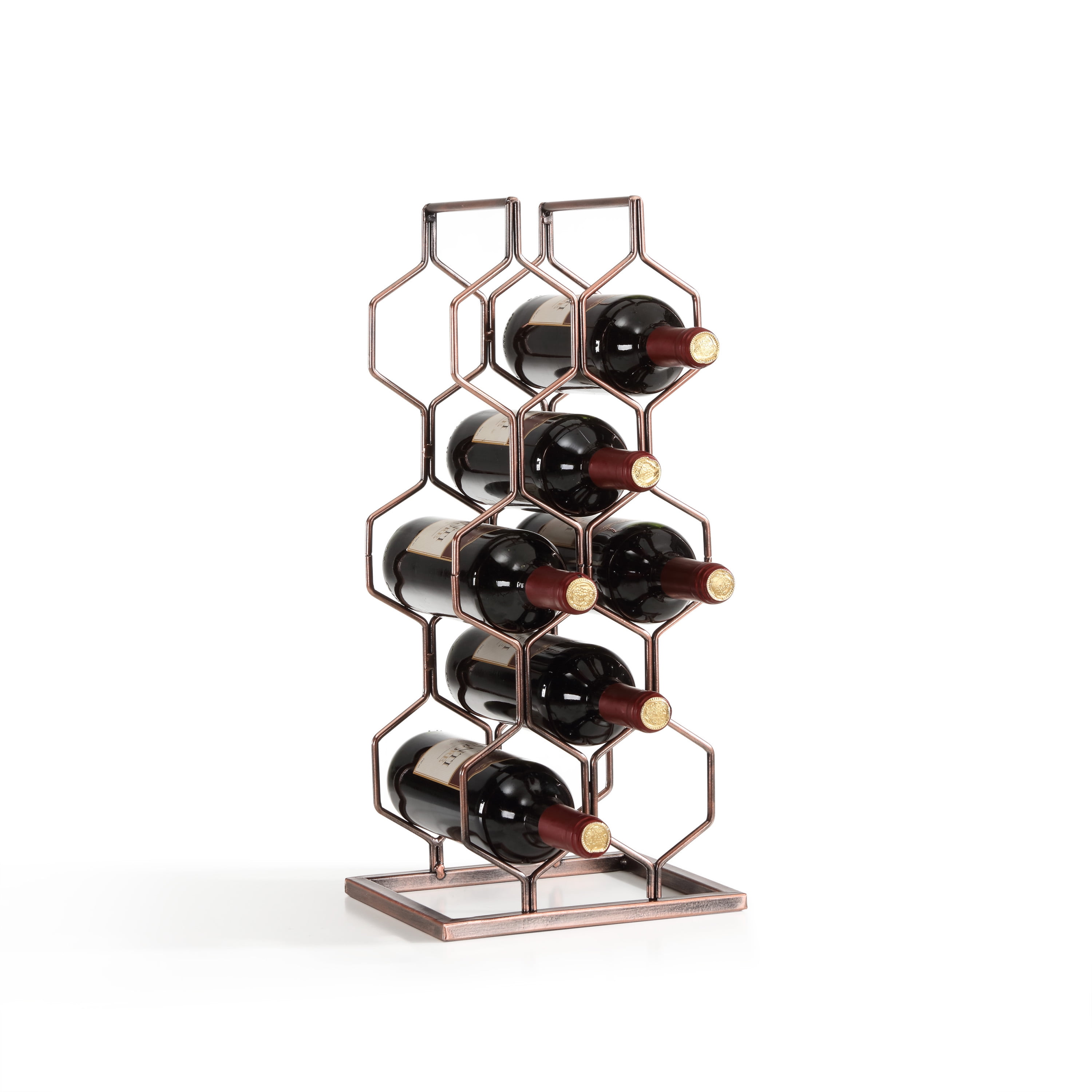 Danya B. Copper Electroplated 8 Bottle Wine Rack