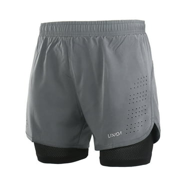 Shorts Deportivos Pantalones cortos para correr 2 en 1 para hombre, pantalones cortos de ciclismo de Lixada Shorts Deportivos