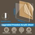 thumbnail image 2 of 2pcs 24x48 Clear Acrylic Plexiglass Sheet | Transparent Acrylic Plastic Panel | Durable 1/8 Inch Thick Acrylic Board - Ideal for Signs, Displays, Picture Frames, Table top, Glass Replacement, 2 of 10