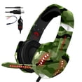 thumbnail image 1 of Auriculares para juegos con micrófono jinwen Camuflaje Oreja de Gato Verde, 1 of 8