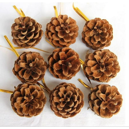 

ONHUON Christmas Pineta natural color natural Christmas tree pendant accessories 9pcs