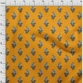 thumbnail image 3 of oneOone Silk Tabby Fabric Leaves & Floral Block Print Fabric By Yard 42 Inch Wide, 3 of 4