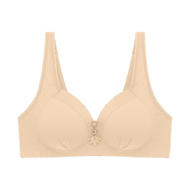 Timegard Bras for Women No Underwire Breathable Bra Underwear Full Coverage Ruched Comfort Daily Bras
