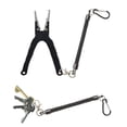 thumbnail image 5 of Uxcell Carabiner Hook Spiral Fishing Lanyard, Retractable Safety Coiled Cord Lanyard with Lobster Clasp, Elastic Spring Coil Rope Strap Leash for Fishing, Climbing, Boating, Pliers Tool, 5 of 7