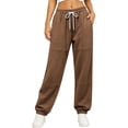 thumbnail image 2 of Womens Sweatpants with Pockets Drawstring Elastic Waist Loose Casual Lounge Sports Jogger PantsSweatpants, 2 of 6