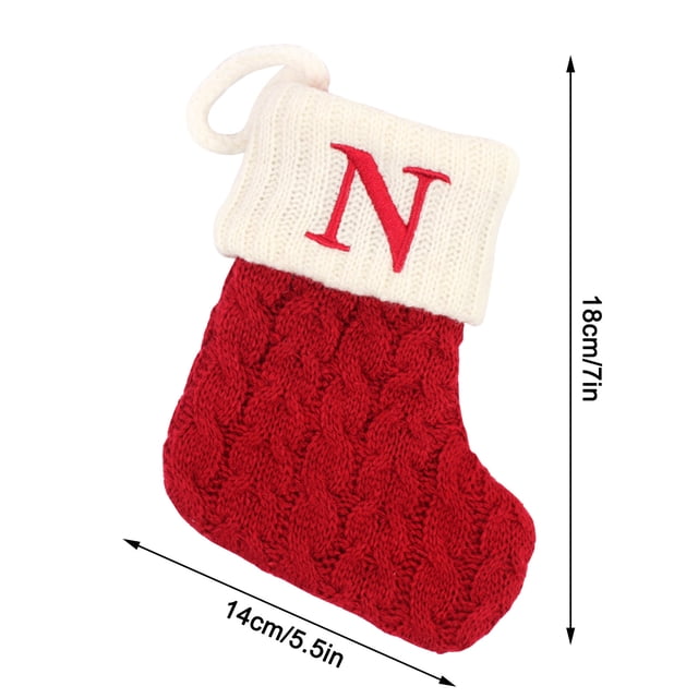 Fiudx Calcetín Navideño con Diseño de Enanito, Grosor Medio, Decoración Festiva para El Hogar, Decoración de Mesa, Adornos Navideños, Tamaño 18 X 14 Cm, Juego de 1 Pieza
