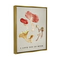 thumbnail image 4 of Stupell Industries Love You So Mush Pun Botanical & Floral Painting Gold Floater Framed Canvas Art Print Wall Art, 17 x 21, 4 of 10