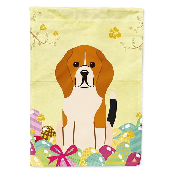 Caroline's Treasures BB6040GF Easter Eggs Beagle Tricolor Flag Garden Size , Small, multicolor