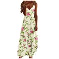 thumbnail image 2 of Ovzne Robes pour Femmes Robe pour Femme Robes d'Été pour Femmes Robe Imprimée Sans Manches Col Rond Robe Décontractée Robes d'Été Imprimées Liquidation, 2 of 5