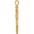 thumbnail image 3 of 14K Yellow Gold Satin Diamond-Cut Gemini Zodiac Charm (40 X 14) Made In United States c466, 3 of 6