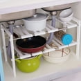 thumbnail image 3 of Étagère de Rangement Extensible en Plastique sous l'Évier, Organisateur de Cuisine; Étagère de Rangement Extensible en Plastique sous l'Évier, Organisateur de Cuisine, 3 of 6