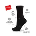 thumbnail image 6 of Hanes Women's Athletic Crew Socks, Full Sole Cushion, 10-Pairs Black 5-9, 6 of 6