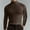 Brown, variant on Ofreoo Men Casual Fashion Solid Elasticity Turtleneck Long Sleeve Tops Blouse Mens Clothing Deal of the Week